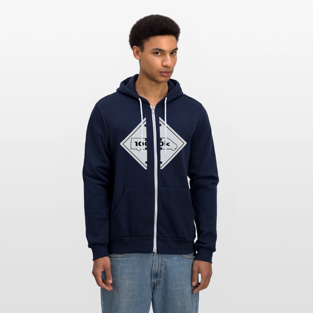 100K MMS Placard Zip Hoodie - navy
