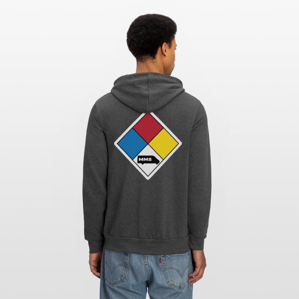 Diesel MMS Hazmat Placard Zip Hoodie - charcoal grey