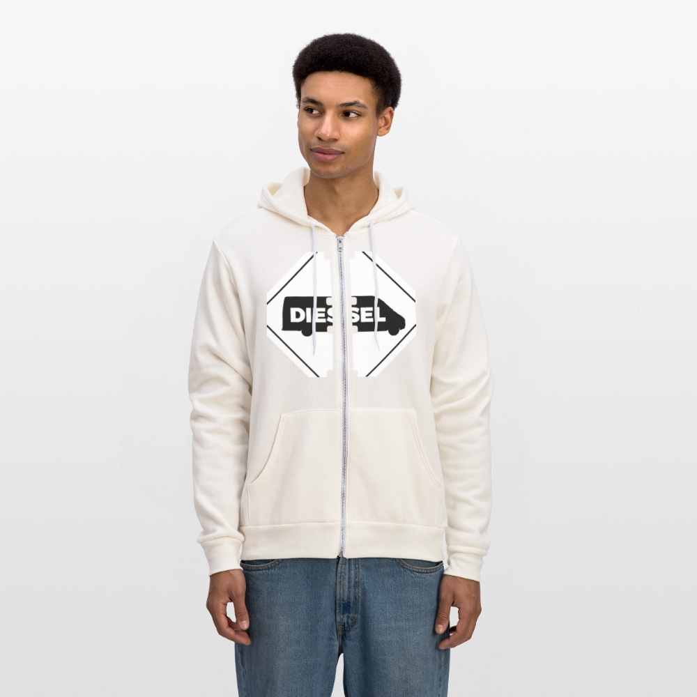 Diesel MMS Hazmat Placard Zip Hoodie - vintage white