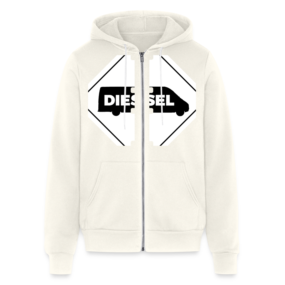 Diesel MMS Hazmat Placard Zip Hoodie - vintage white