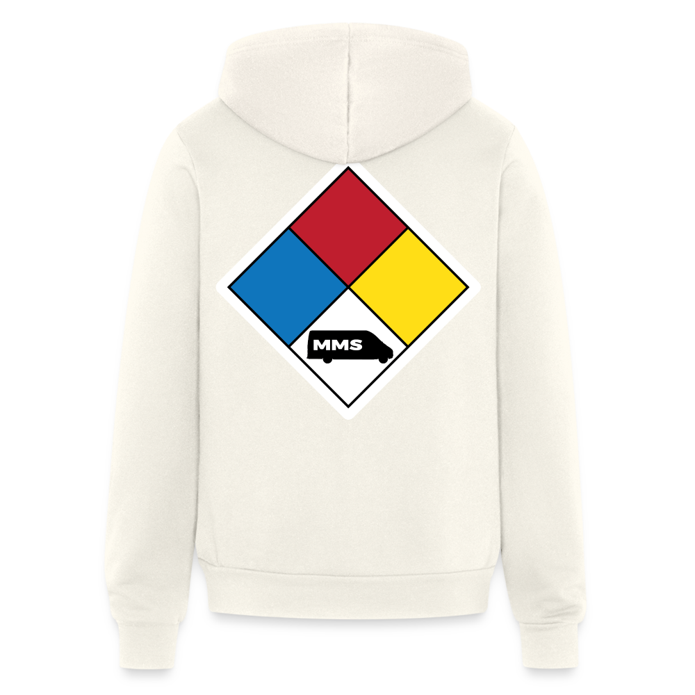 100K MMS Placard Zip Hoodie - vintage white