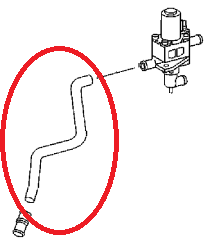 T1N Hose, Heater, Engine to Heater Valve (2001-06 Vans)