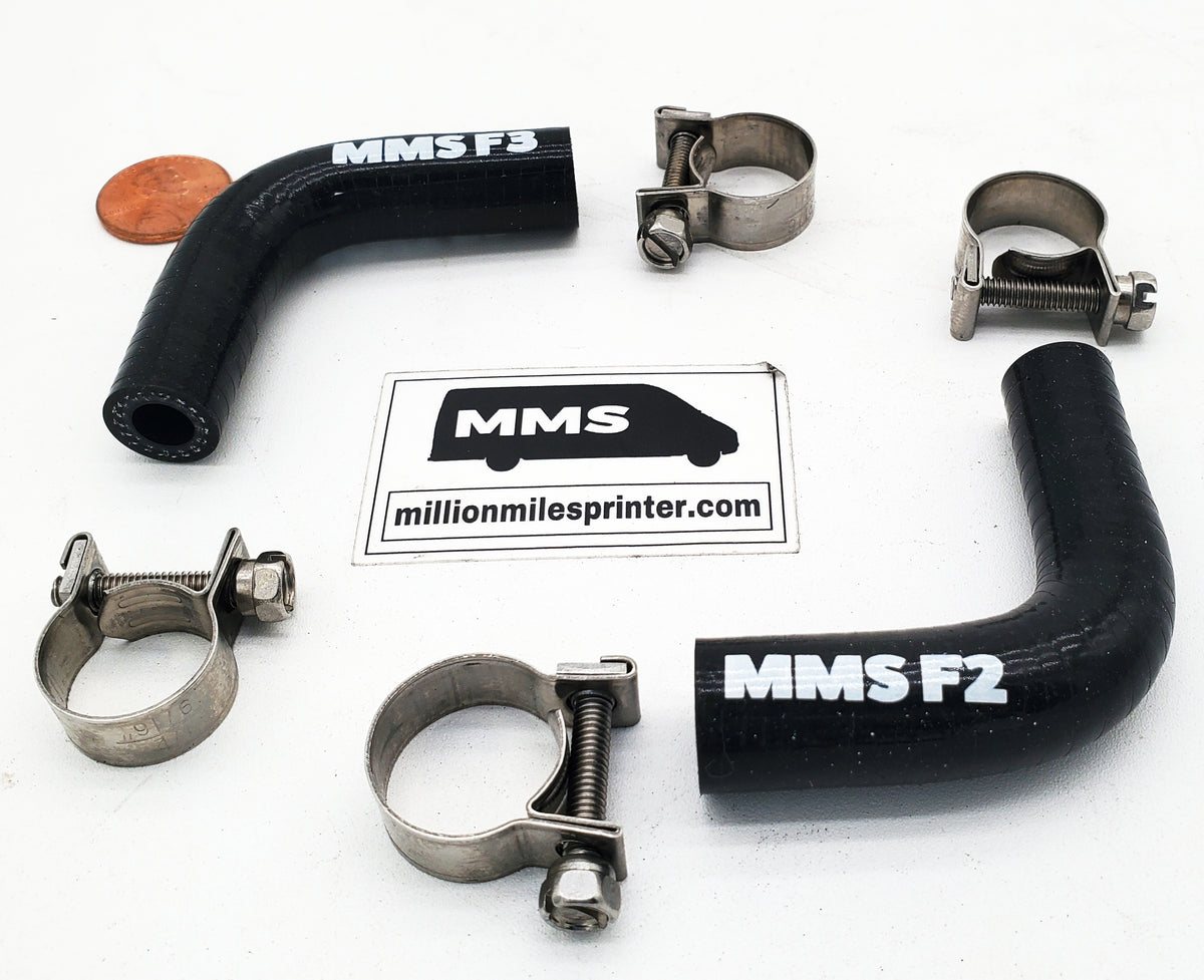 T1N Fuel Elbow Hose Kit, MMS #F2 & #F3 with clamps (2004-06 Vans)