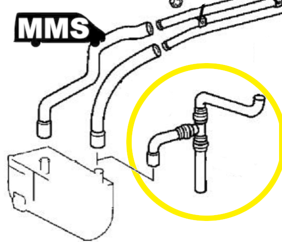 T1N Hose, Heater, ESPAR 3-Way Heater Hose (2002-06 Vans)