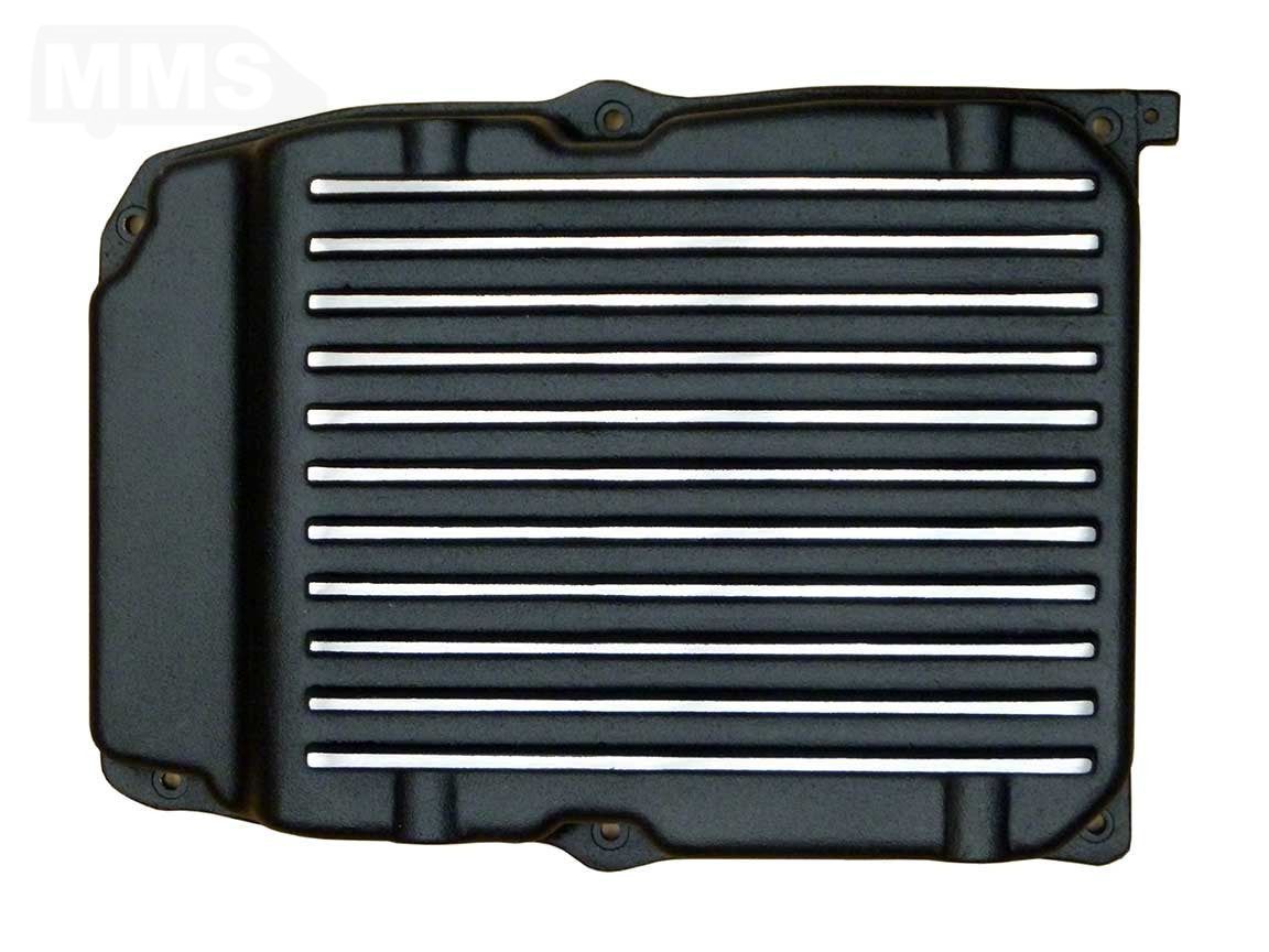 Extra Capacity, Black Powder Coated, Aluminum Finned Transmission Pan Transmission (T1N) MMS_PML
