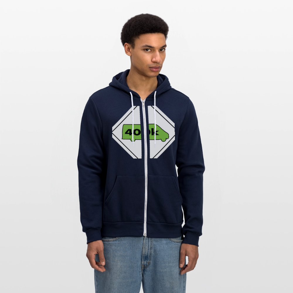 400K MMS Hazmat Placard Zip Hoodie - navy