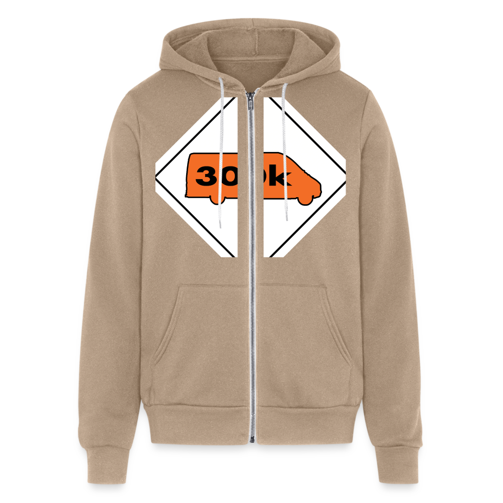 300K MMS Hazmat Placard Zip Hoodie - tan