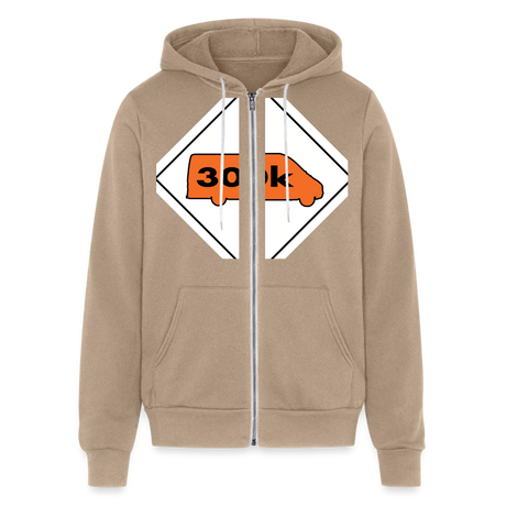 300K MMS Hazmat Placard Zip Hoodie - tan