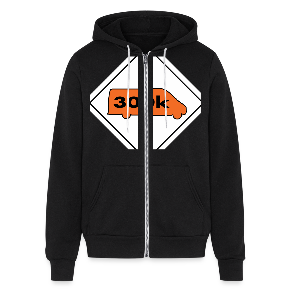 300K MMS Hazmat Placard Zip Hoodie - black