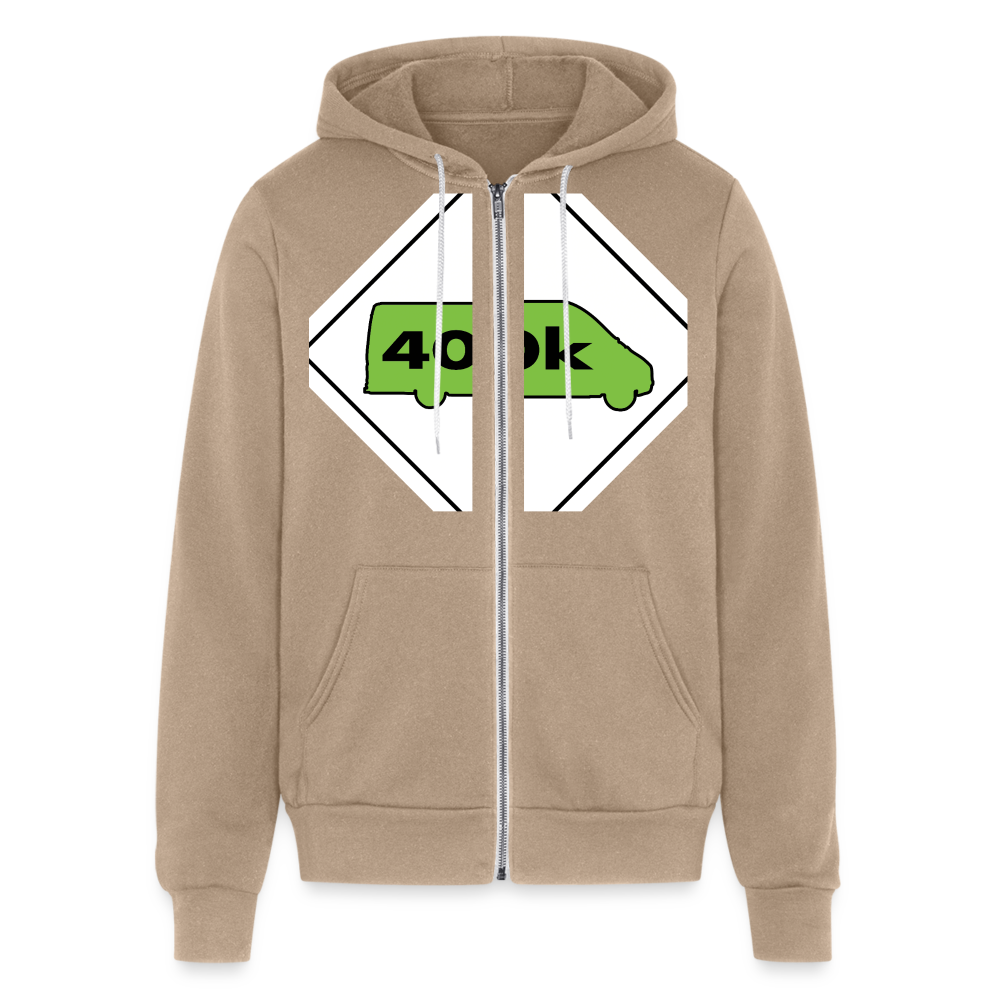 400K MMS Hazmat Placard Zip Hoodie - tan