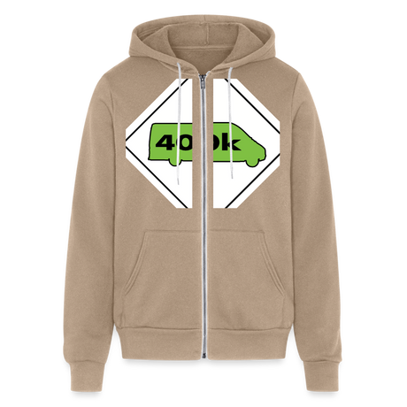 400K MMS Hazmat Placard Zip Hoodie - tan