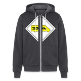 200K MMS Hazmat Placard Zip Hoodie - charcoal grey