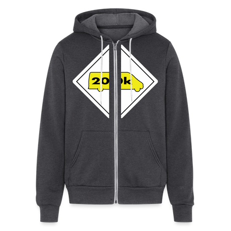 200K MMS Hazmat Placard Zip Hoodie - charcoal grey