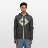 200K MMS Hazmat Placard Zip Hoodie - charcoal grey