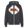 300K MMS Hazmat Placard Zip Hoodie - charcoal grey