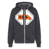 300K MMS Hazmat Placard Zip Hoodie - charcoal grey