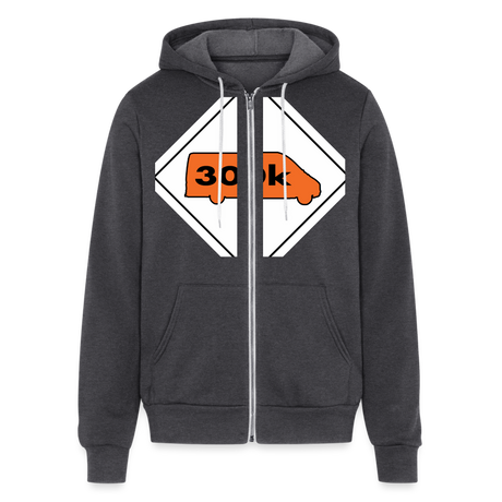 300K MMS Hazmat Placard Zip Hoodie - charcoal grey