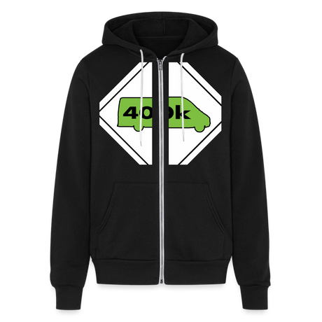 400K MMS Hazmat Placard Zip Hoodie - black