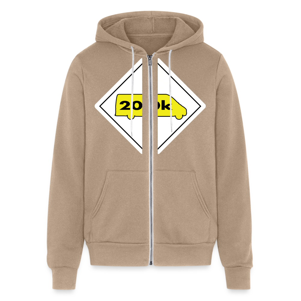 200K MMS Hazmat Placard Zip Hoodie - tan