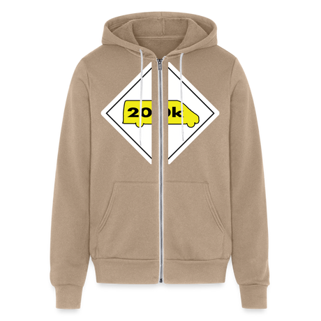 200K MMS Hazmat Placard Zip Hoodie - tan