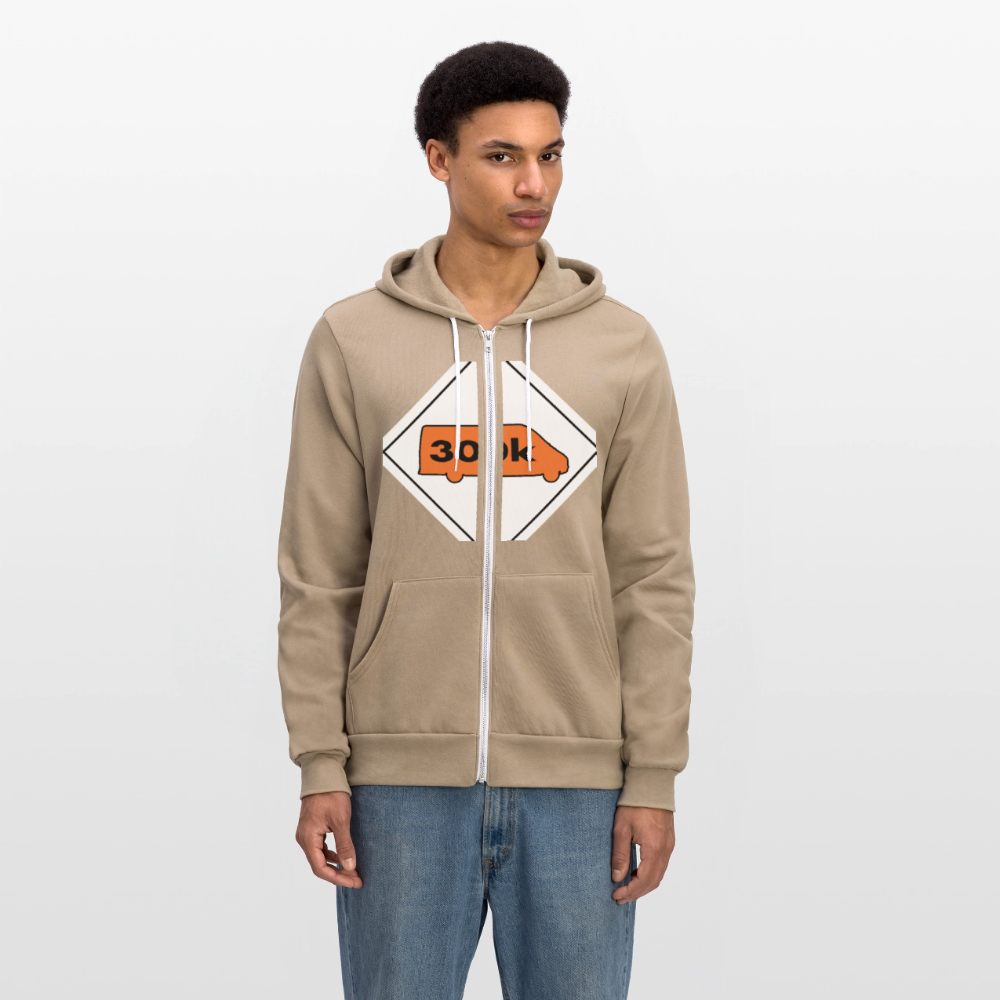 300K MMS Hazmat Placard Zip Hoodie - tan