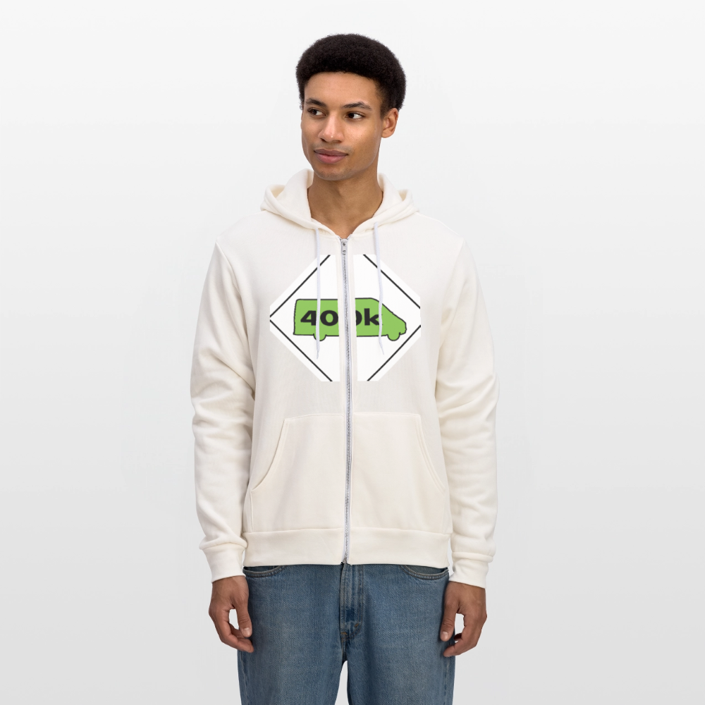 400K MMS Hazmat Placard Zip Hoodie - vintage white