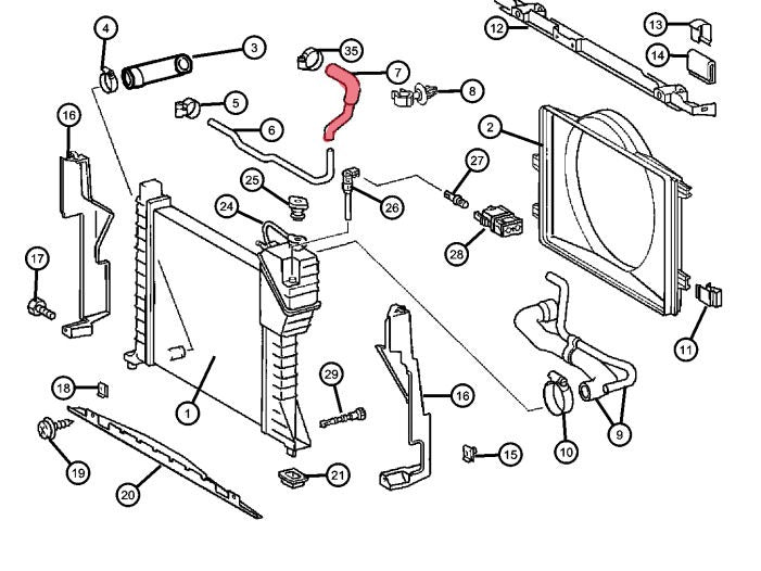 T1N Cooling Hose, Silicone MMS #2, Lower Radiator Hose Extension Elbow (2004-2006 Vans) [OM647+OM612]
