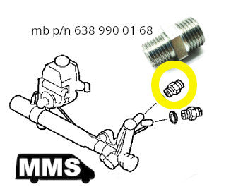 T1N Steering Pump to Rack Threaded Nozzle #2 (2002-06 Vans) Suspension & Steering (T1N) MMS HQ