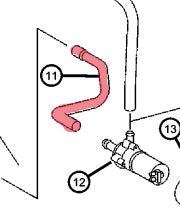 T1N Cooling Hose, Silicone MMS #7, EGR to Aux Pump (2004-2006 Vans)[OM647]