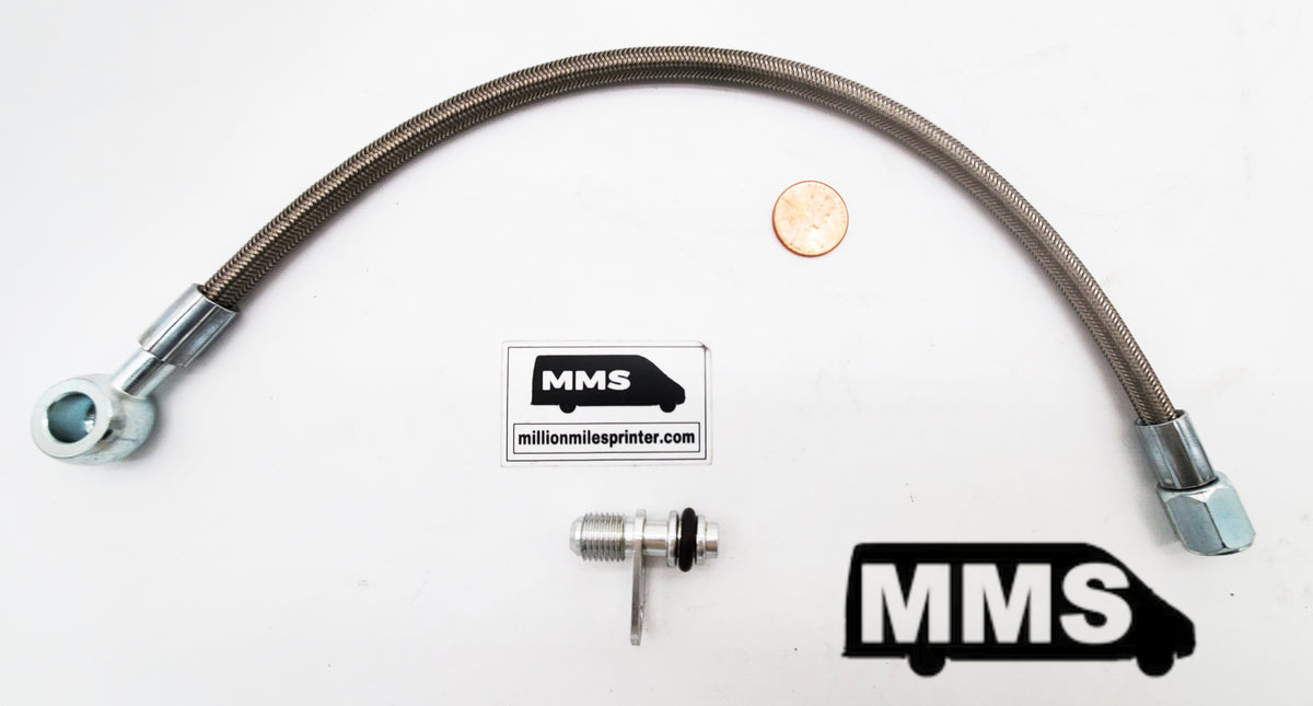 T1N Flexible Turbo Oil Feed Line (2002-06 Vans) Turbo System (T1N) MMS HQ